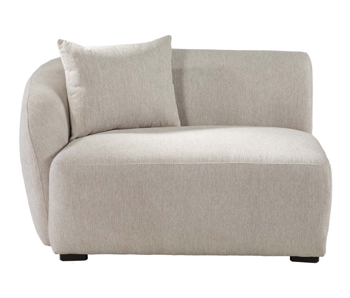 Sillón lateral izquierdo con brazo Kant - Hueso