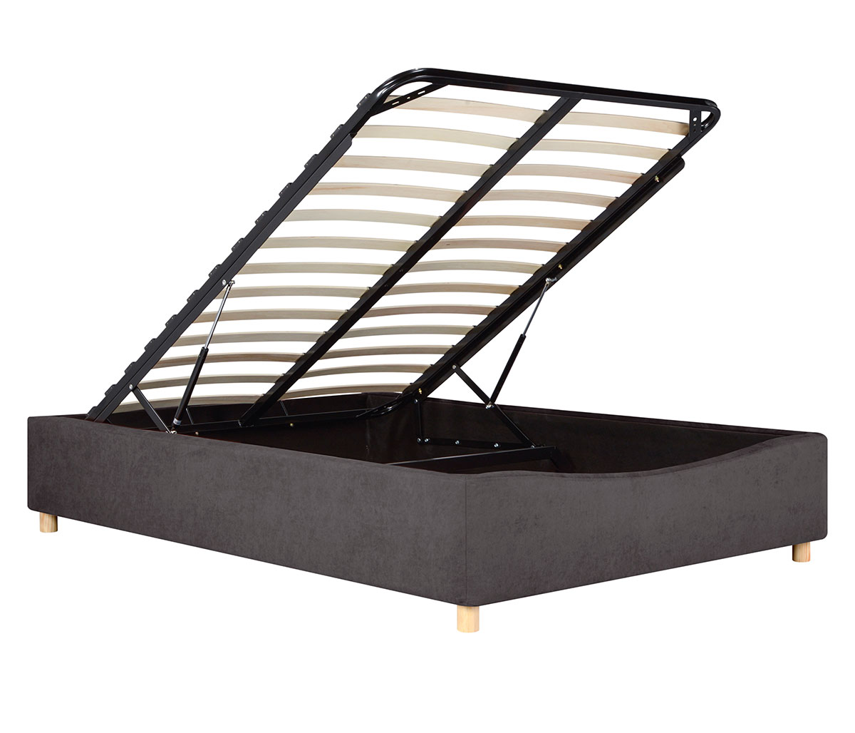 Base de cama Nakane queen size - Gris