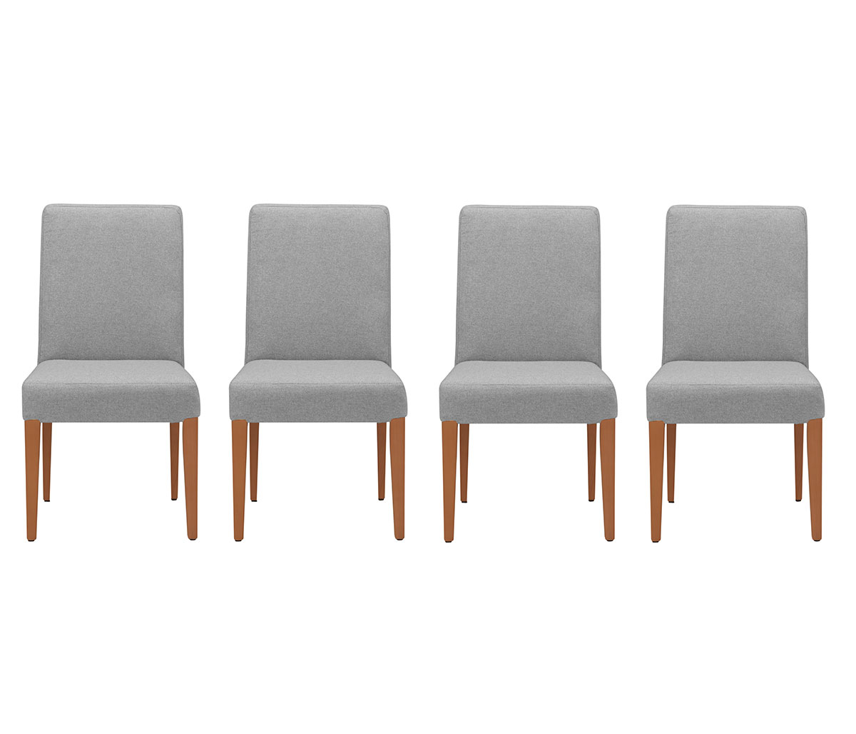 Set de 4 sillas Saucillo natural - Gris claro