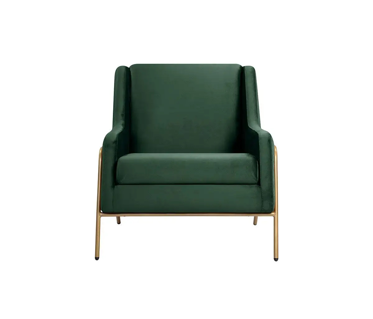 Sillón Tuxama pata dorada - Verde