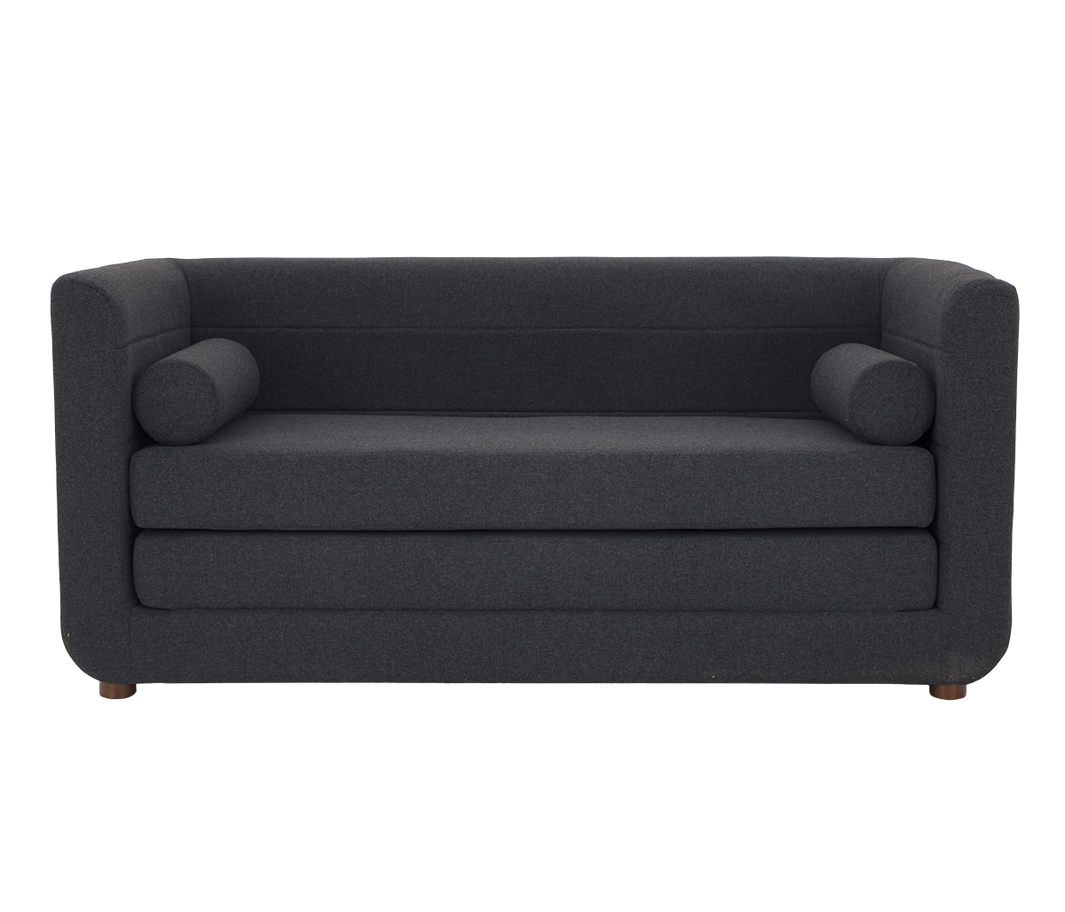 Sofá cama Basil pata nogal - Gris oscuro