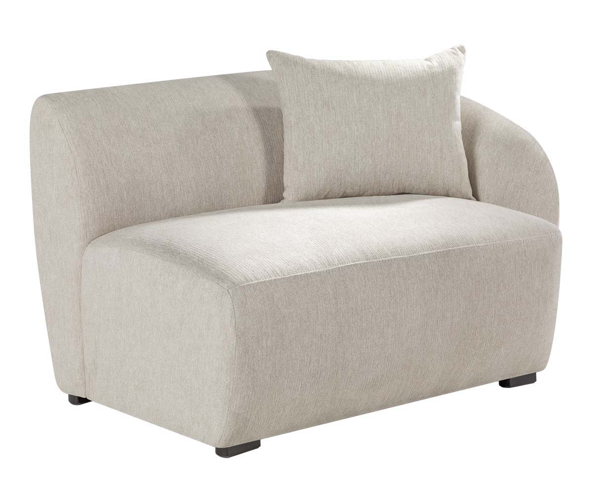 Sillón lateral derecho con brazo Kant - Hueso