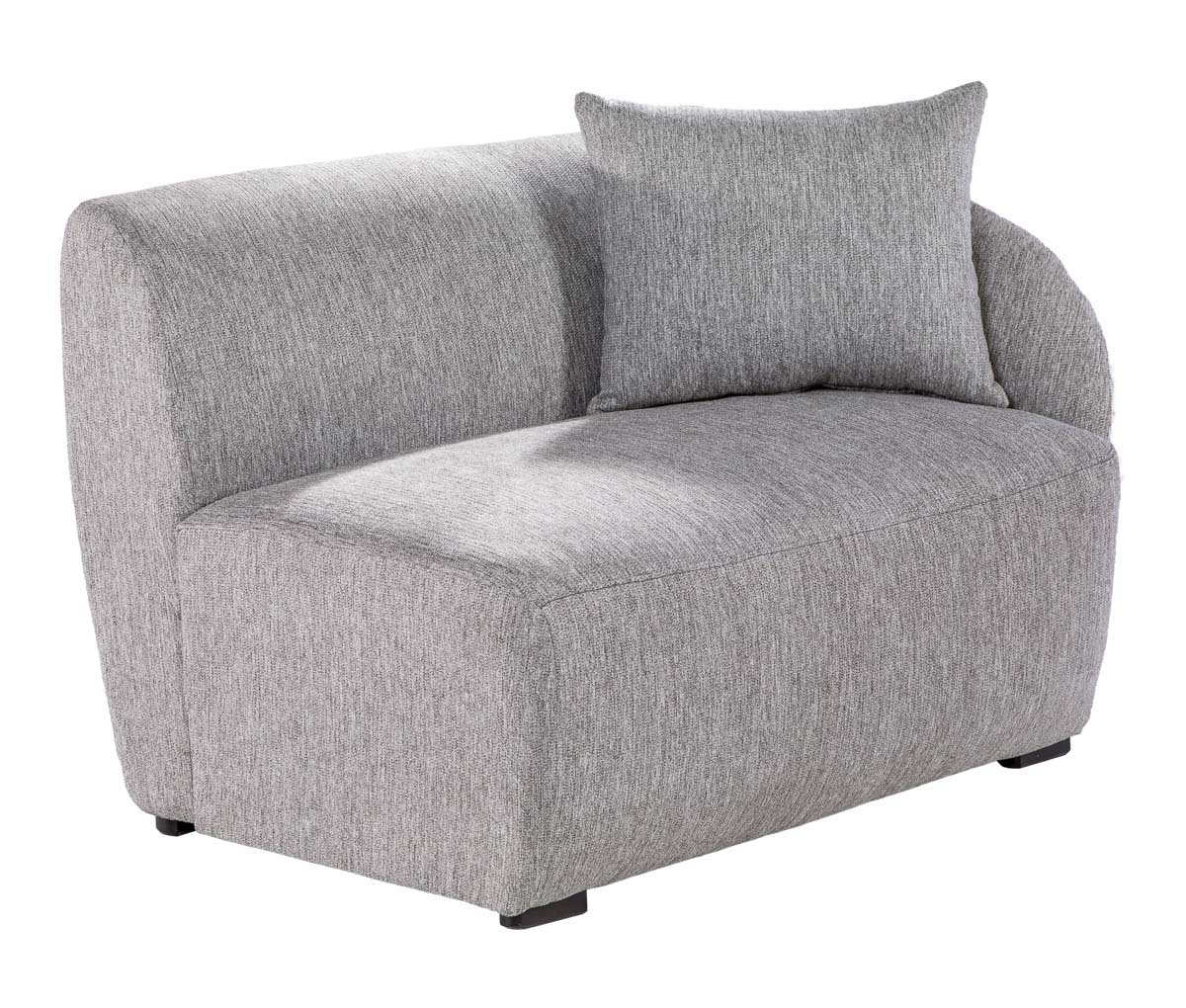 Sillón lateral derecho con brazo Kant - Gris