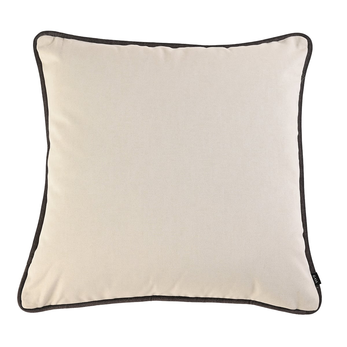 Cojin 50 x 50 cm Nuvola - Hueso con vivo en gris oscuro