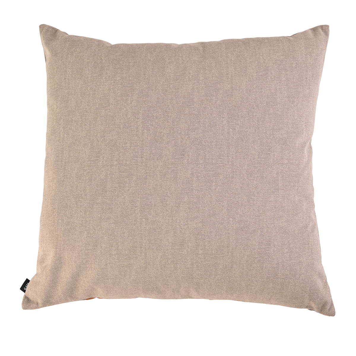 Cojin 50 x 50 cm Soffio - Taupe con rayas naranjas