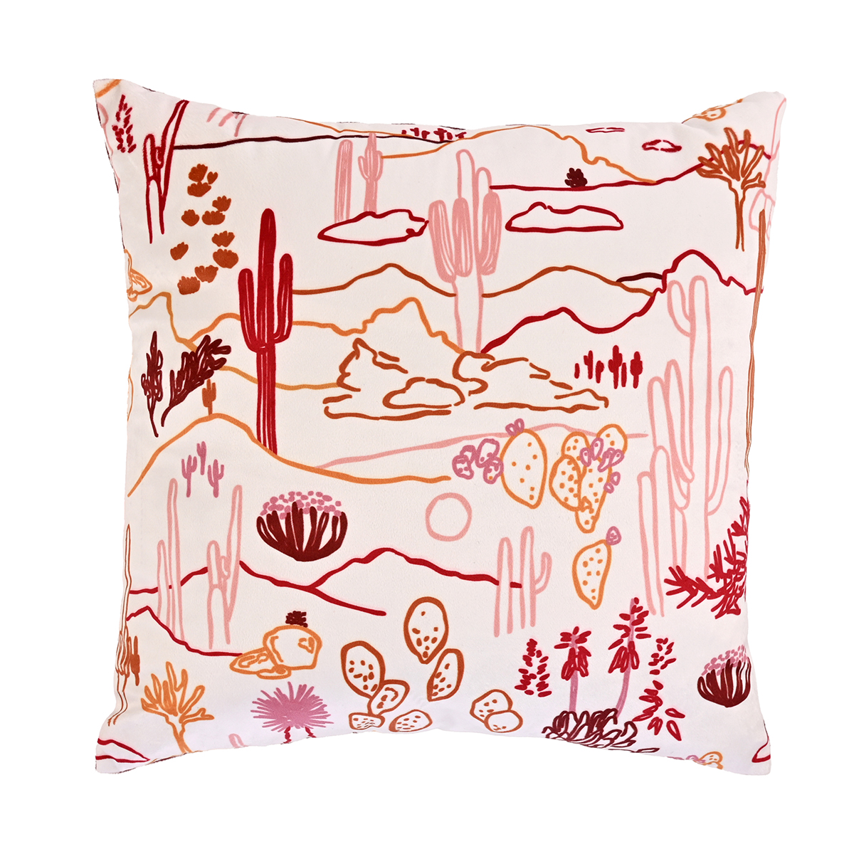 Cojín 50 x 50 cm Desierto- Vino
