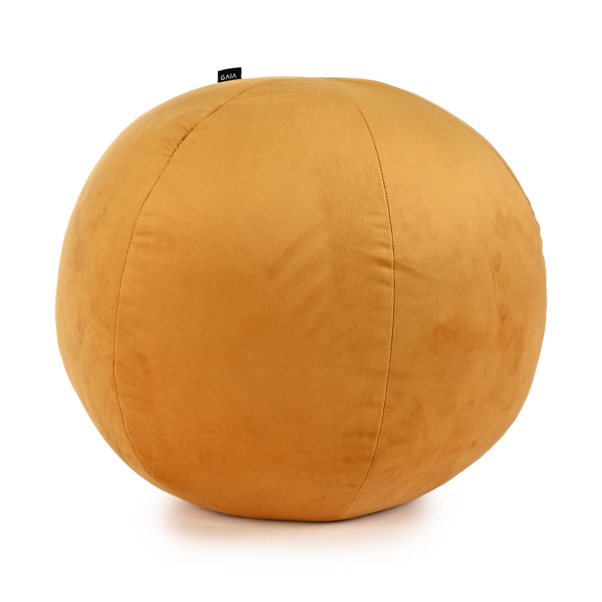 Cojín esfera de terciopelo grande - Mostaza