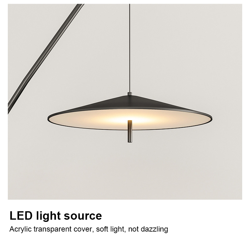 Lámpara réplica de piso Steel Fisherman - Negro