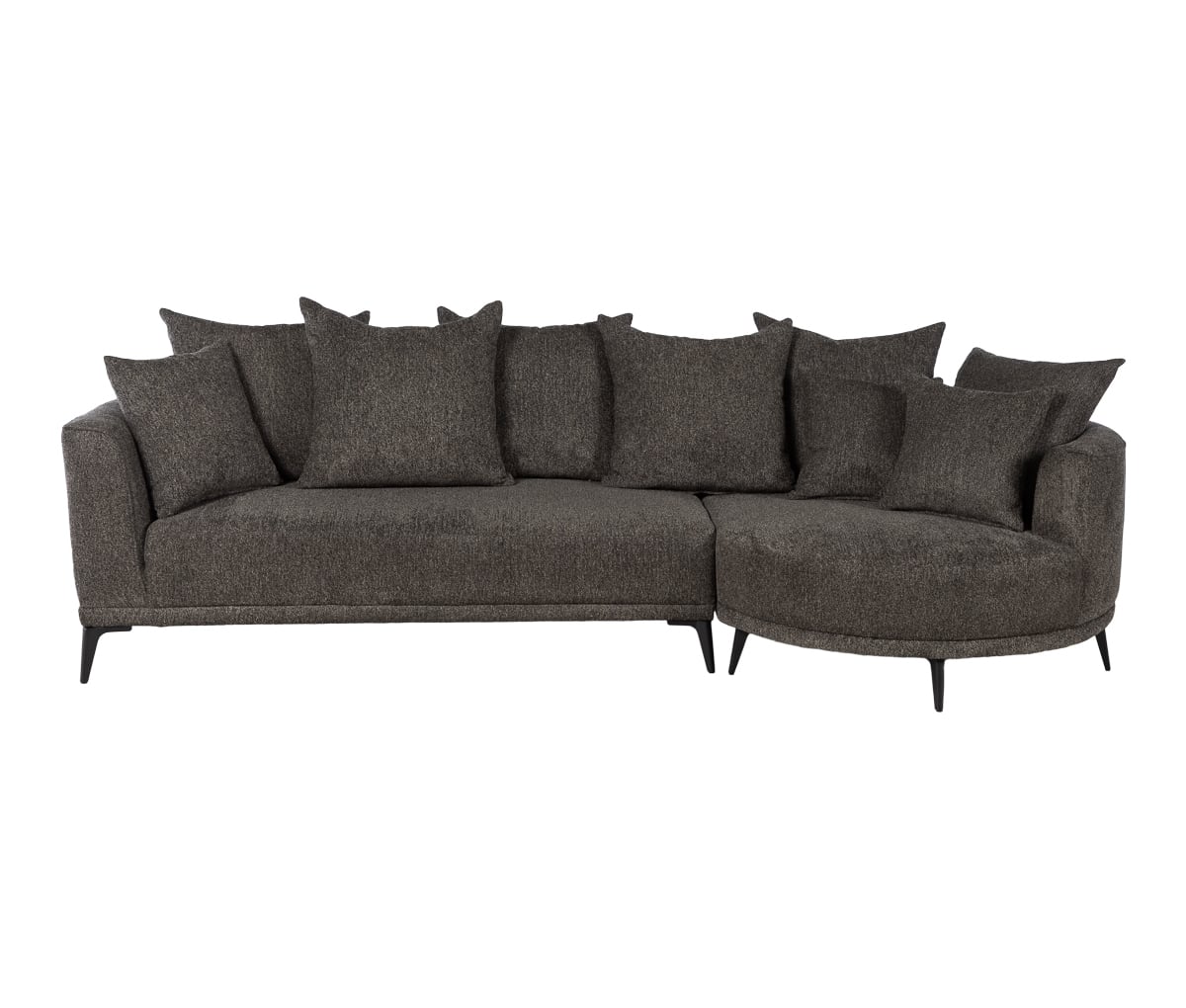 Sala esquinera derecha 3 cuerpos Oli - Gris oscuro