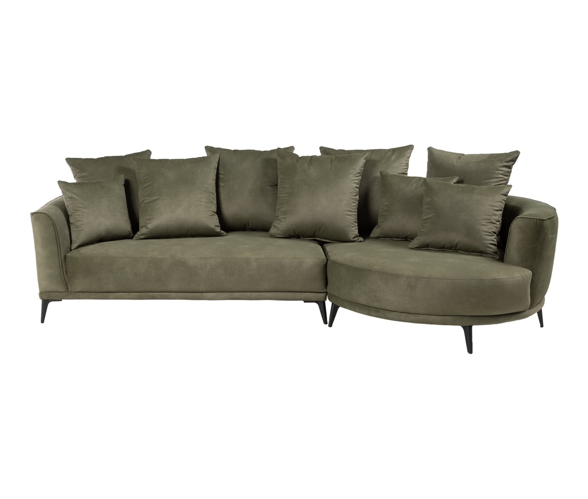 Sala esquinera derecha 3 cuerpos Oli, Verde