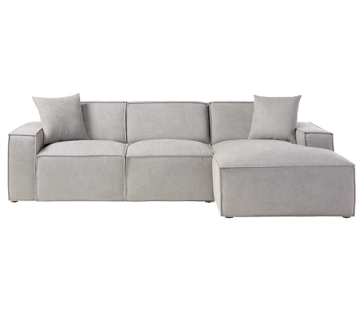 Sala esquinera derecha Otto, Gris claro