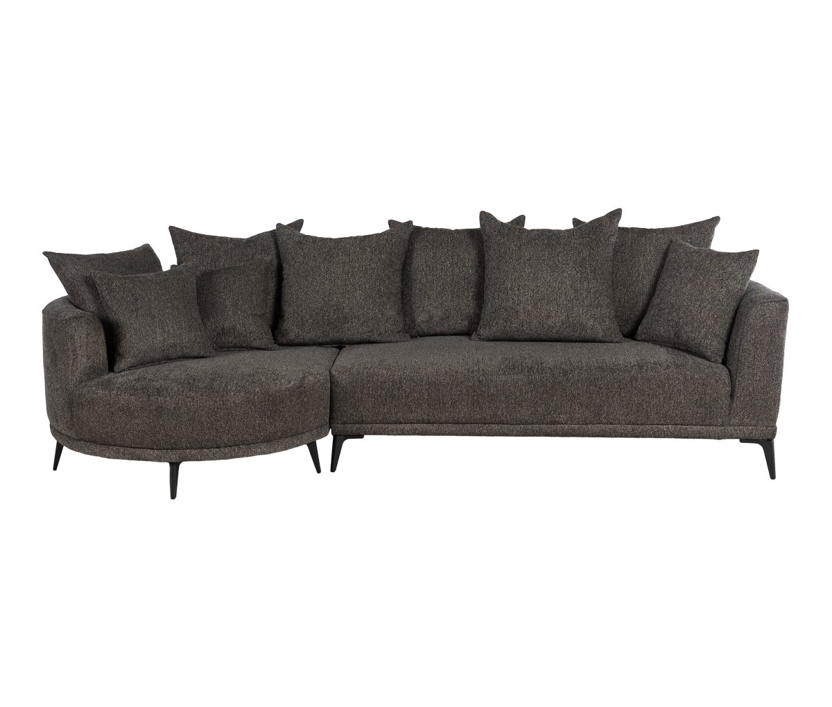 Sala esquinera izquierda 3 cuerpos Oli - Gris oscuro