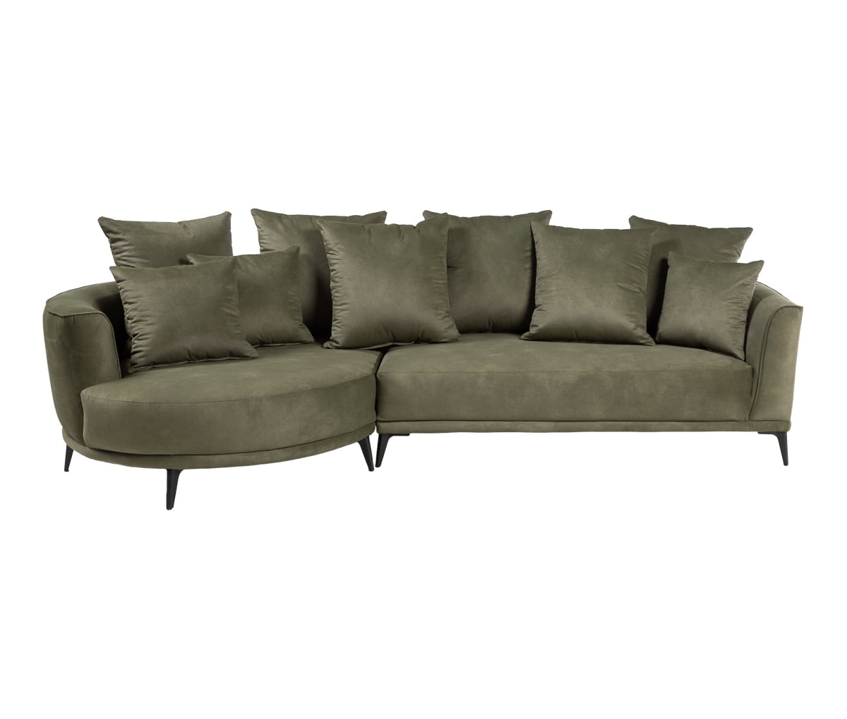 Sala esquinera izquierda 3 cuerpos Oli, Verde