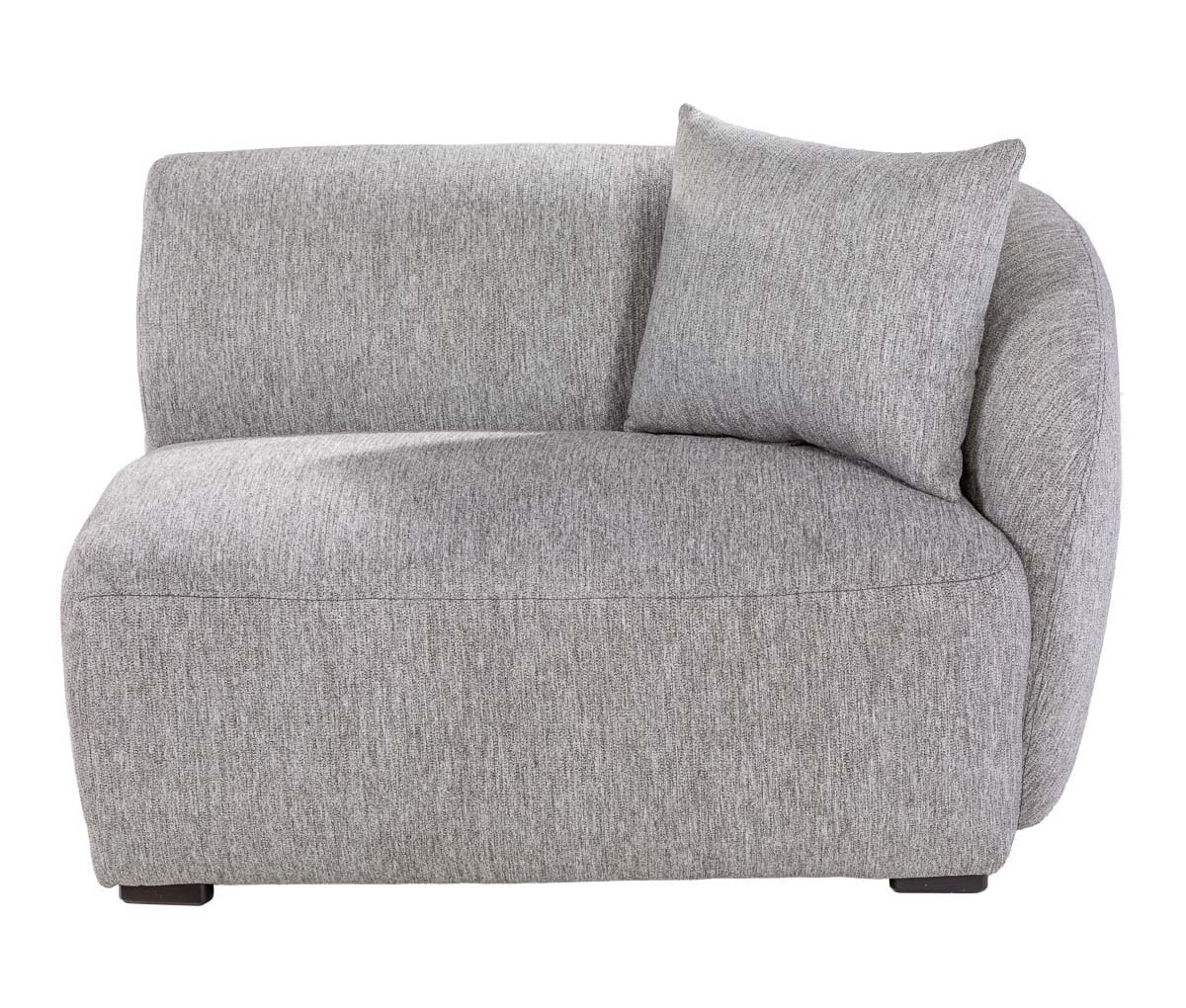 Sillón lateral derecho con brazo Kant - Gris
