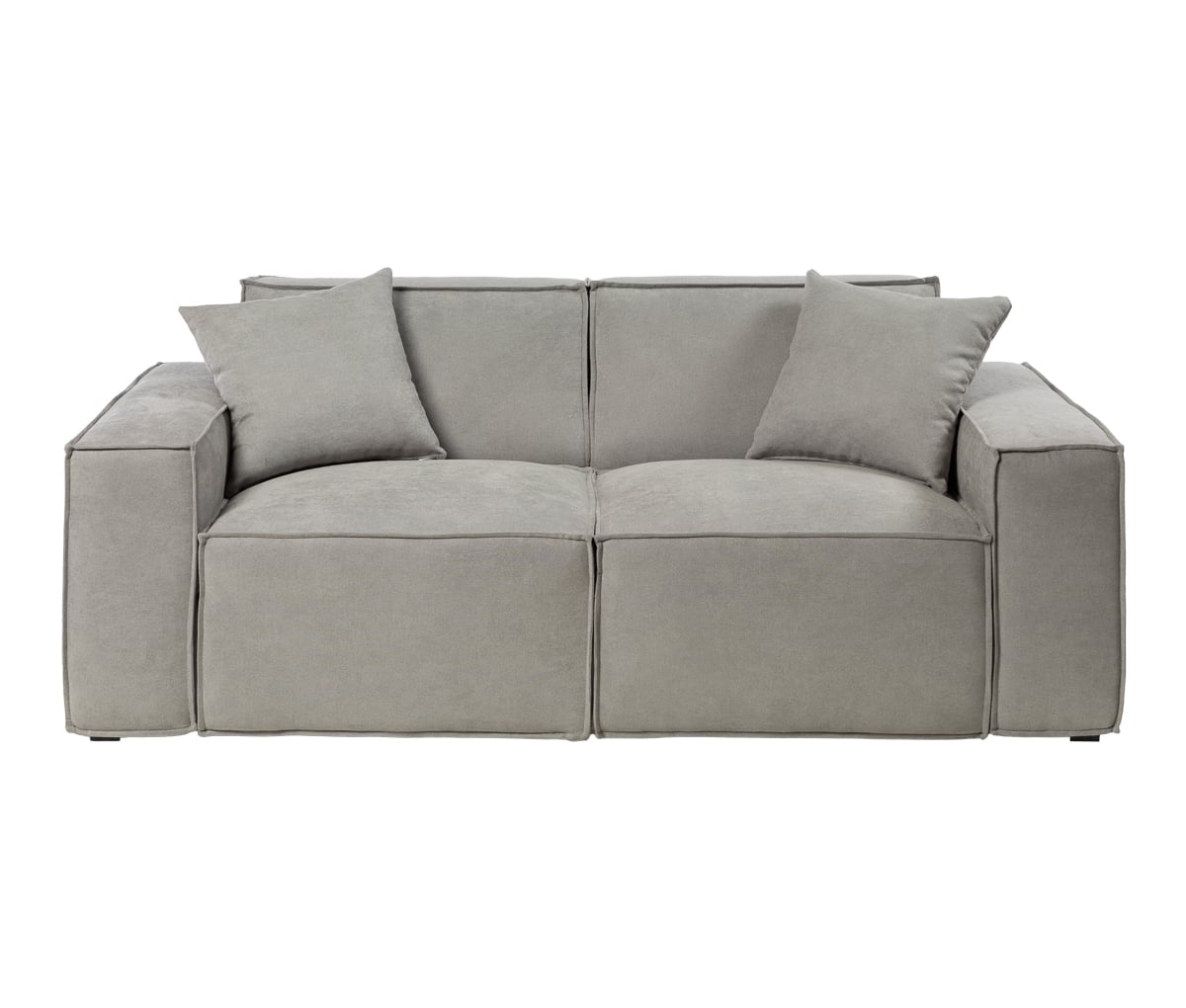 Sofa 2 cuerpos, Otto, Gris Claro
