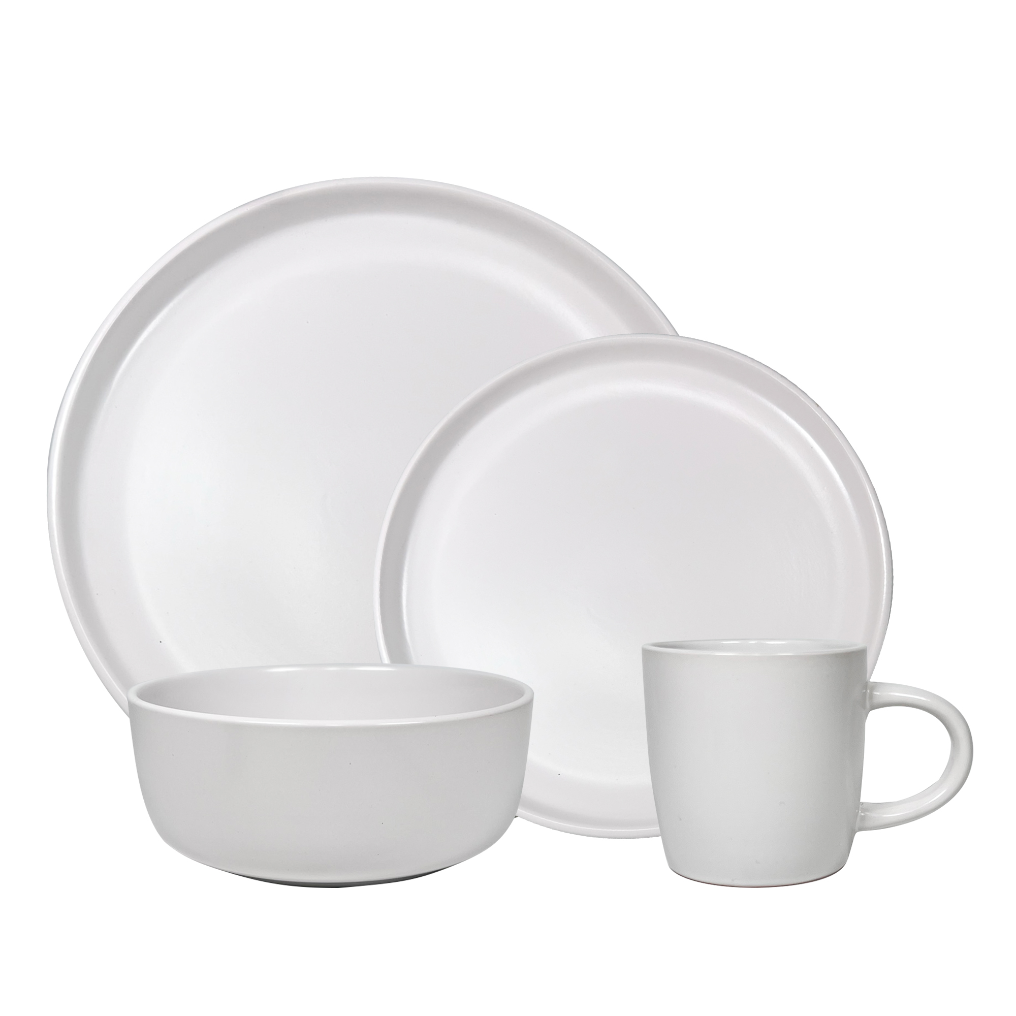 Vajilla de cerámica para 4 personas Lagos - Blanco