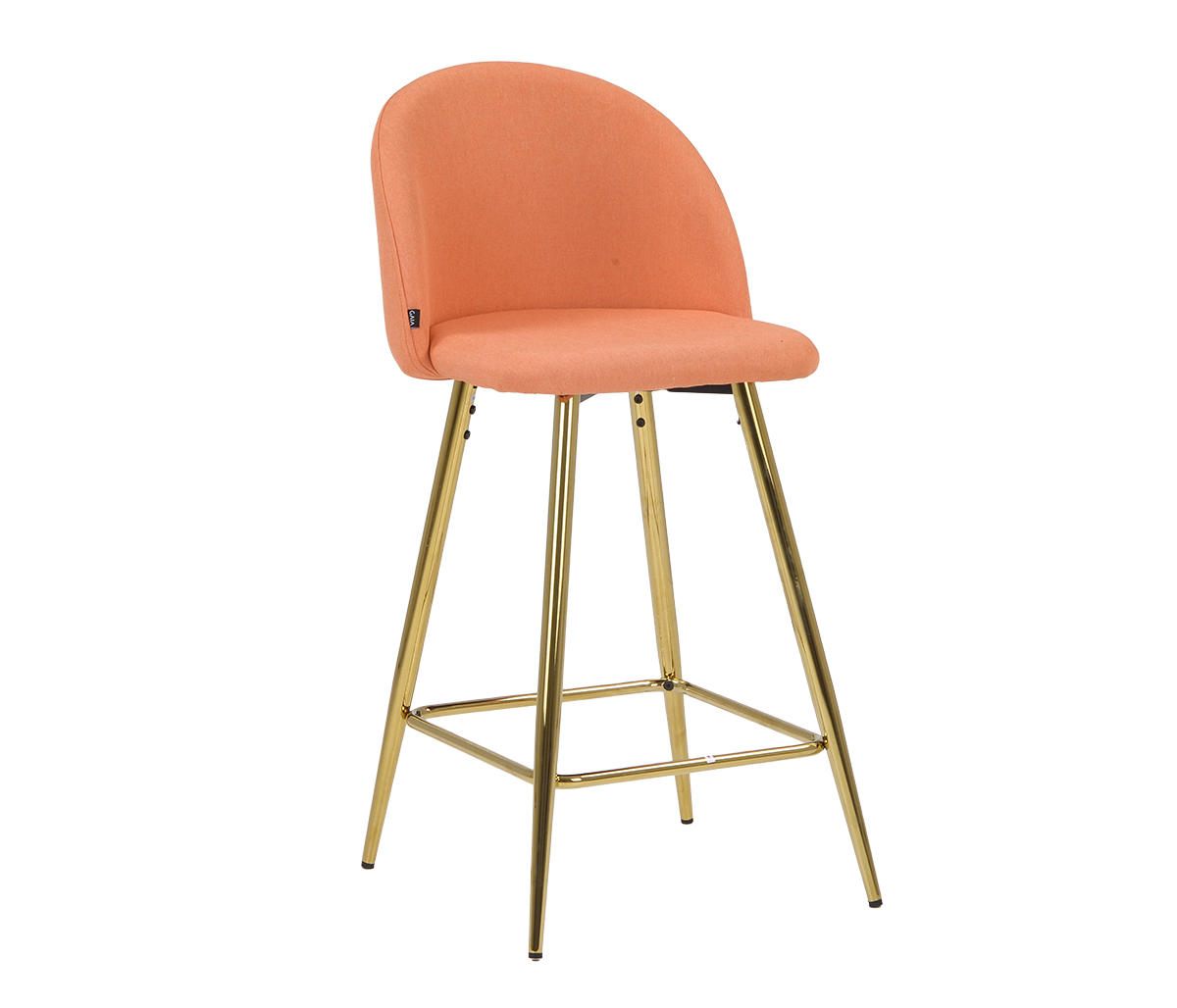 Set de 4 bancos altos Jonotla pata dorada - Naranja