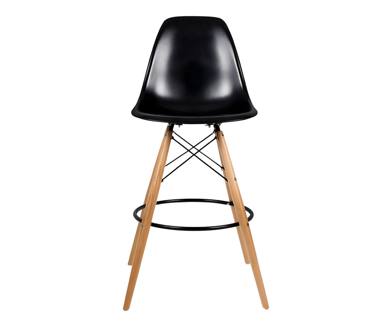 Banco alto replica Eames 70 cm - Negro