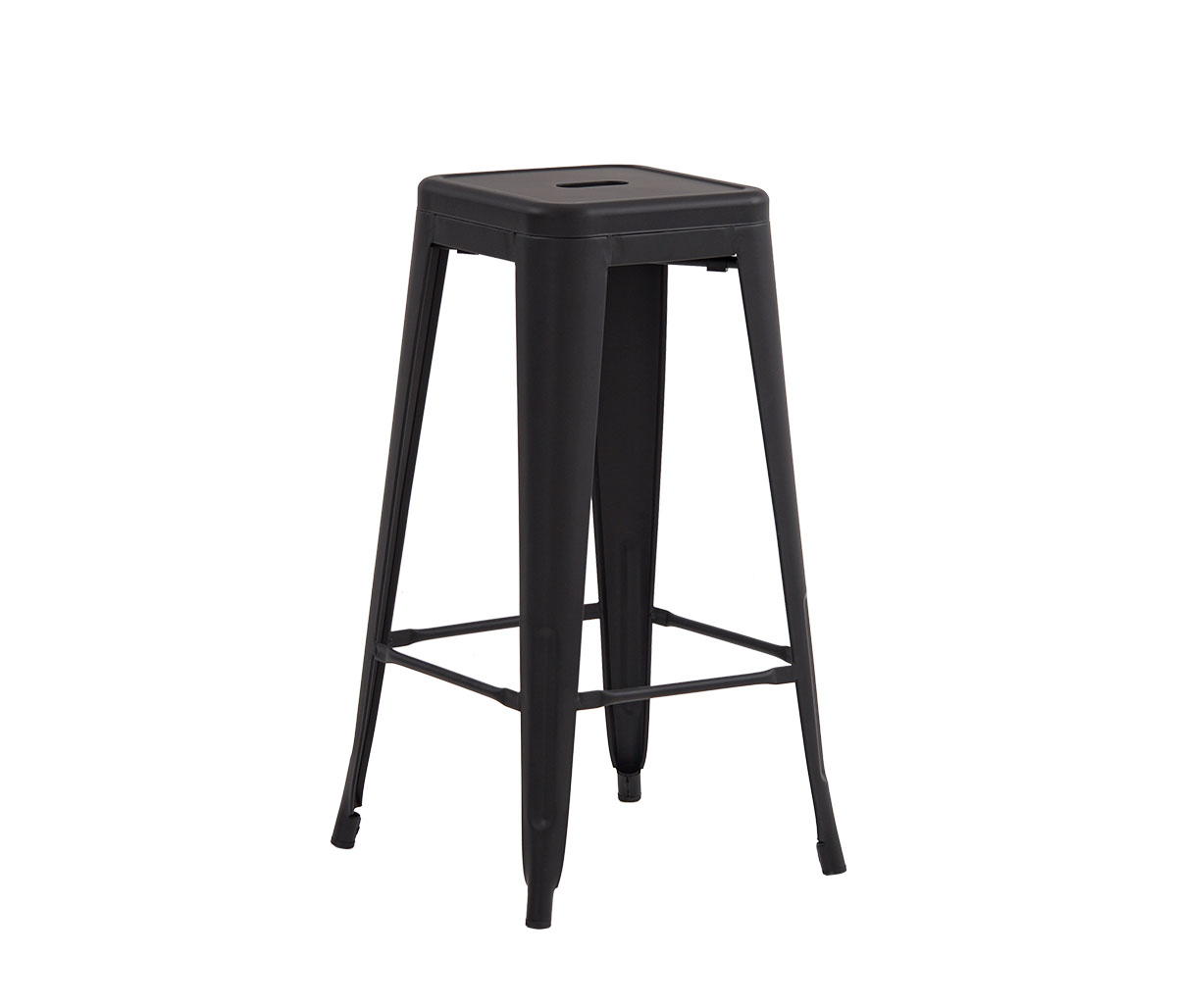 Banco alto réplica Tolix 77 cm - Negro