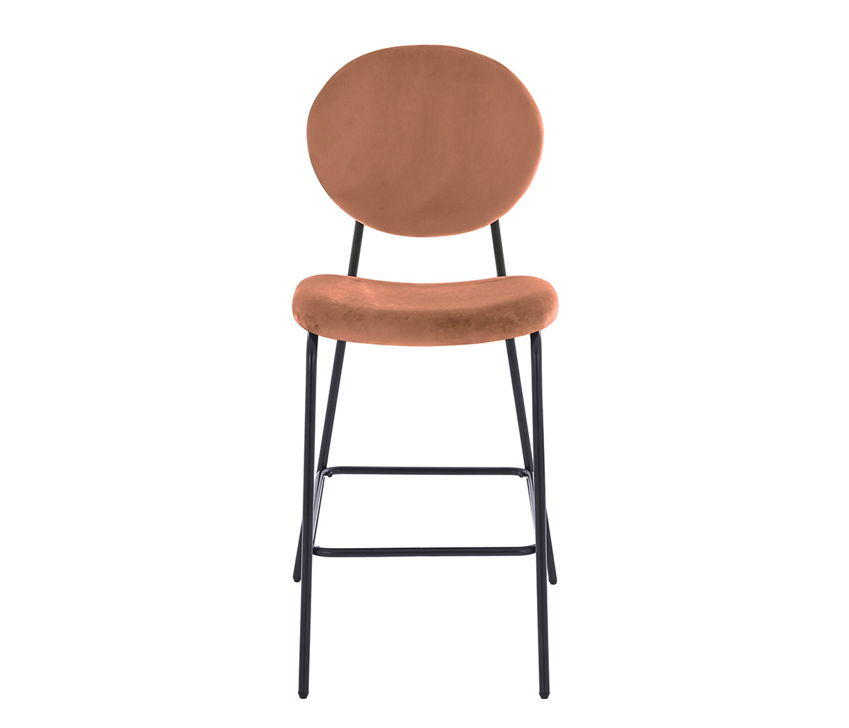 Banco alto Pisa 65 cm pata negra - Naranja