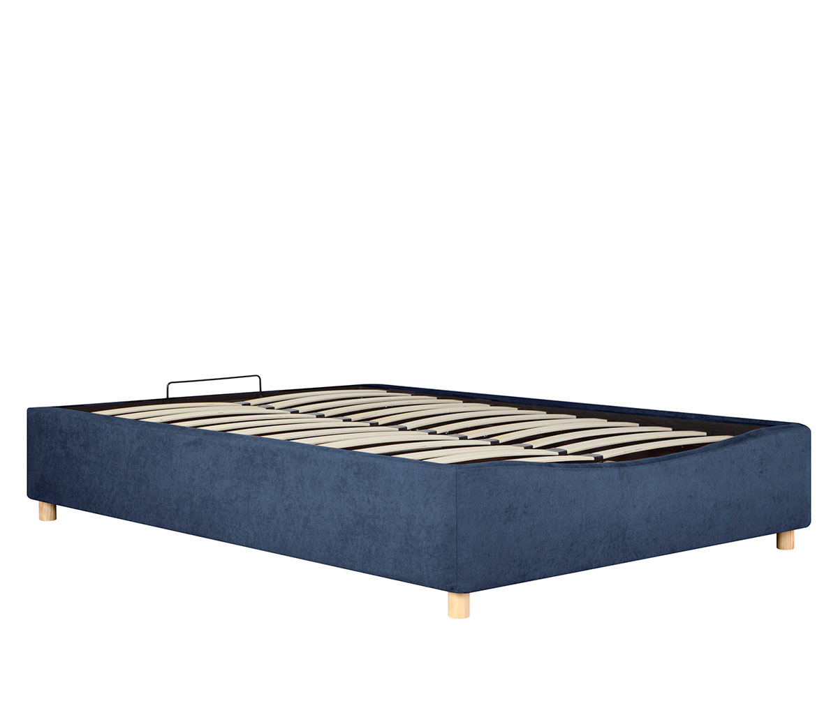 Base de cama Nakane matrimonial - Azul marino