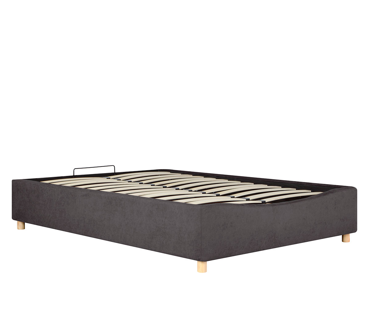 Base de cama Nakane matrimonial - Gris