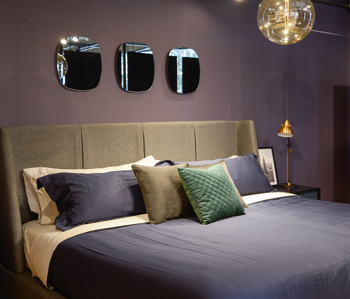 Cabecera king size Skye - Gris claro