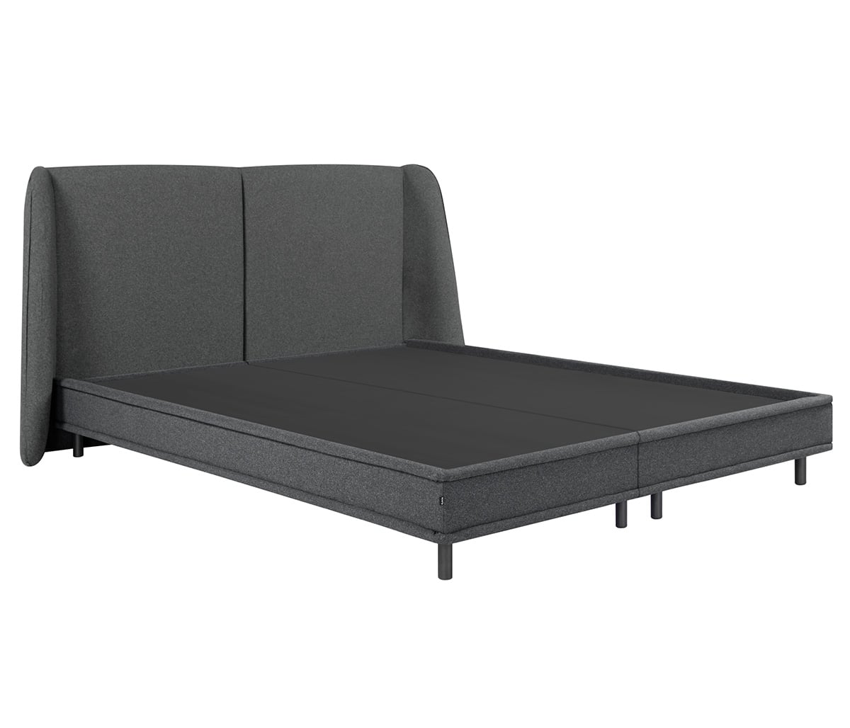 Cama king Copilco - Gris oscuro