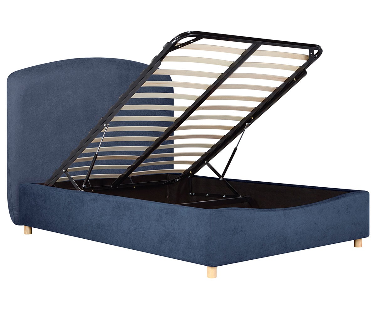 Cama queen size Nakane - Azul marino