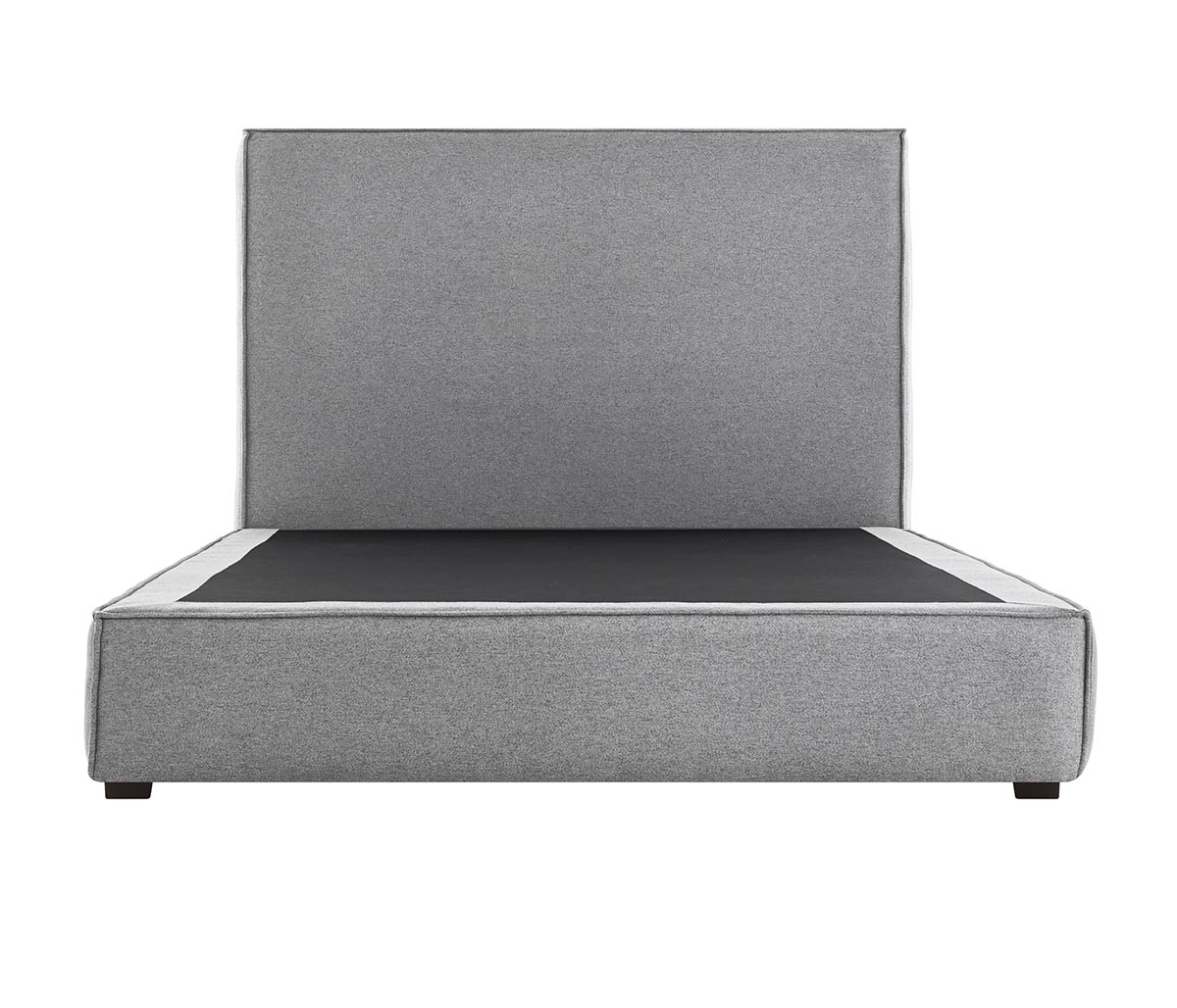 Cama queen size Raquel - Gris claro