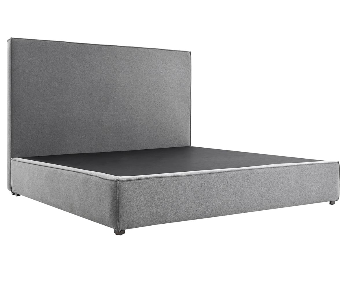 Cama queen size Raquel - Gris claro