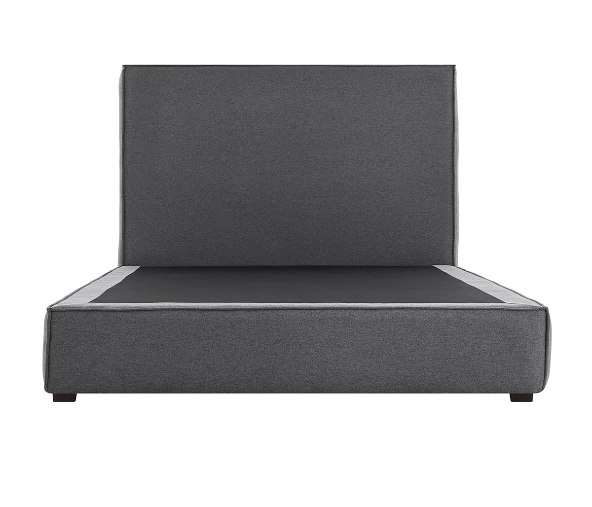 Cama queen size Raquel - Gris oscuro