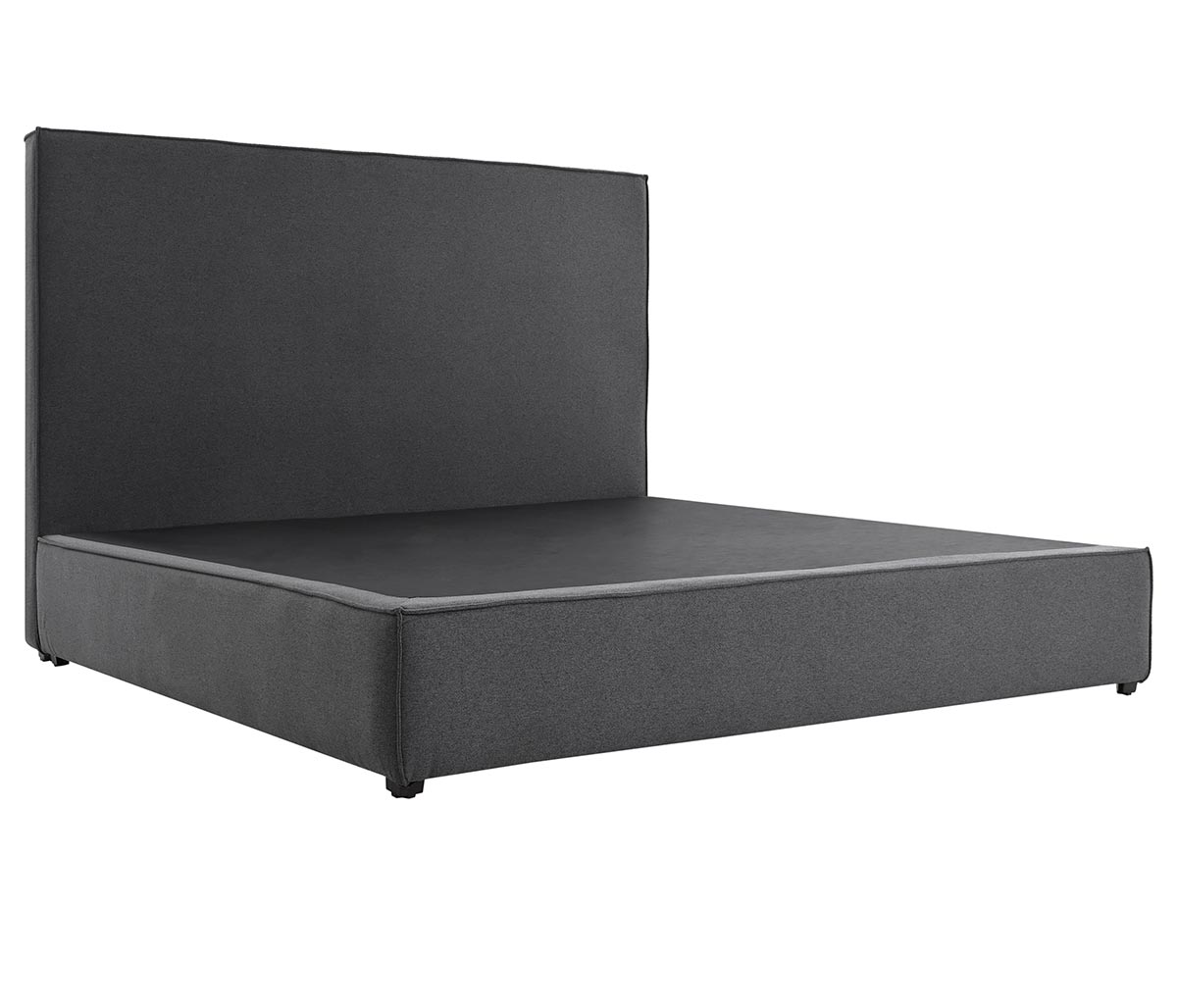 Cama queen size Raquel - Gris oscuro