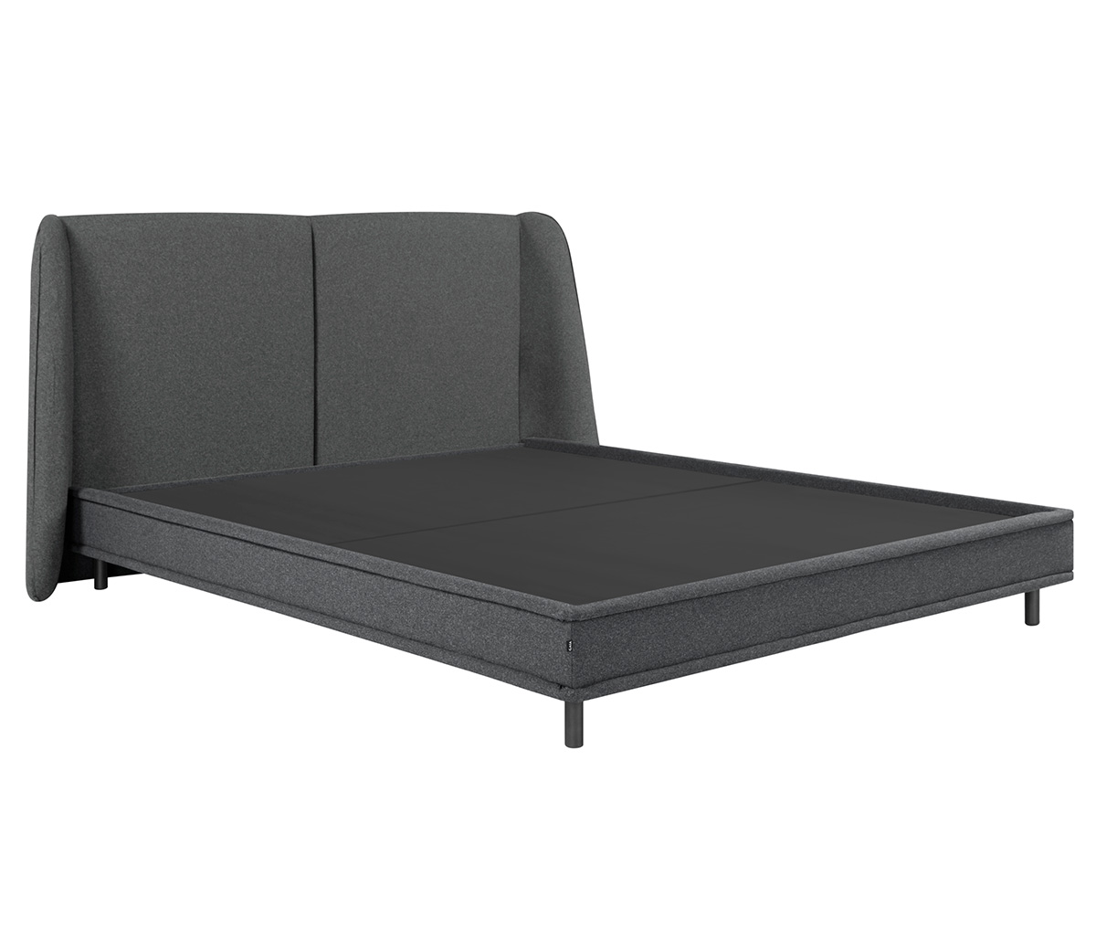 Cama queen Copilco - Gris oscuro