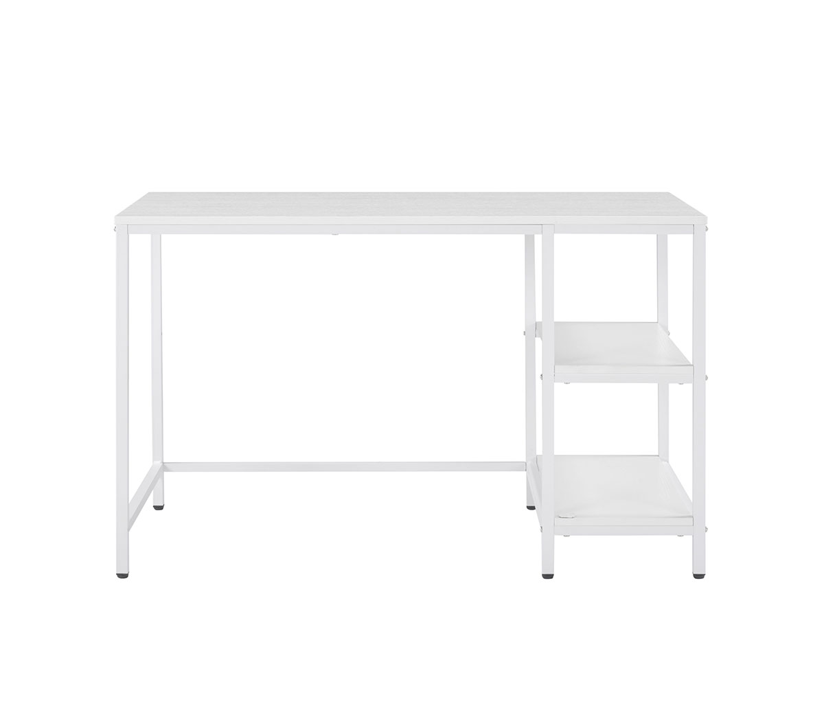 Escritorio Brass con 2 repisas 120 cm - Blanco