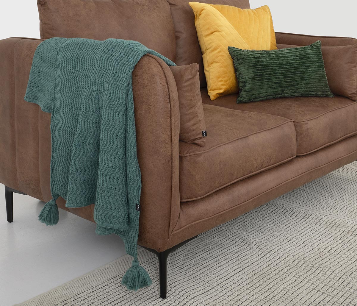 Frazada Vitei con pompones 150x80 cm - Menta