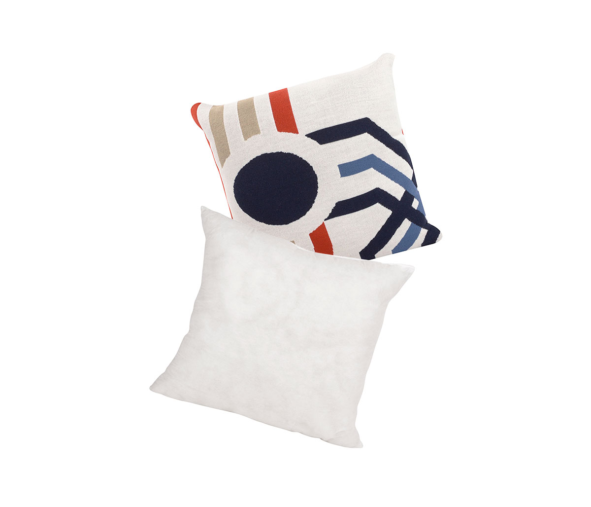 Funda de Cojín Figura - Blanco + Relleno para cojín 45x45 - Blanco