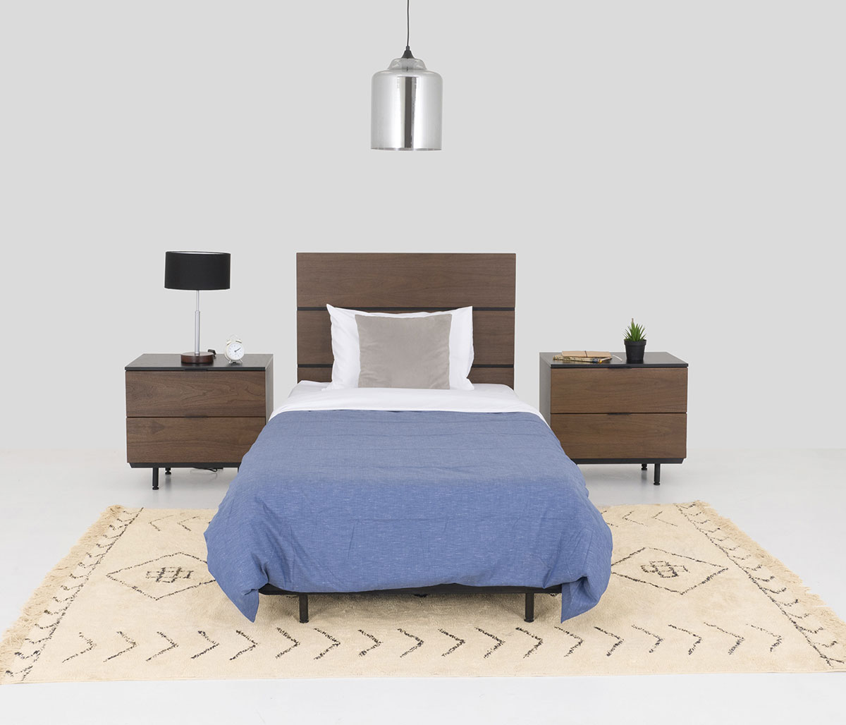Funda de duvet individual 200x150 cm Caramelo - Azul