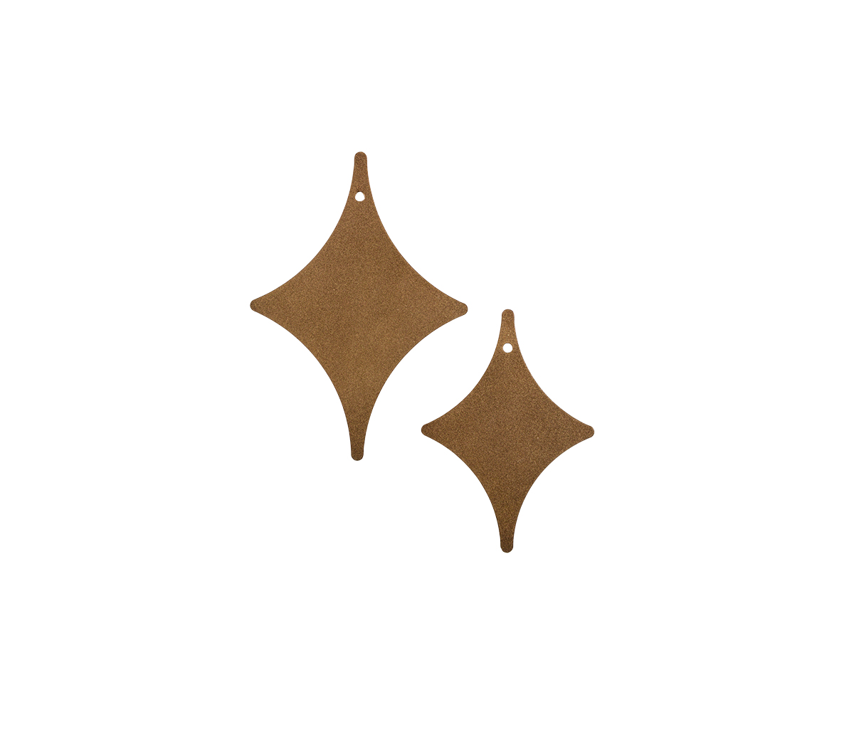 Juego de 2 estrellas Juana - Dorado