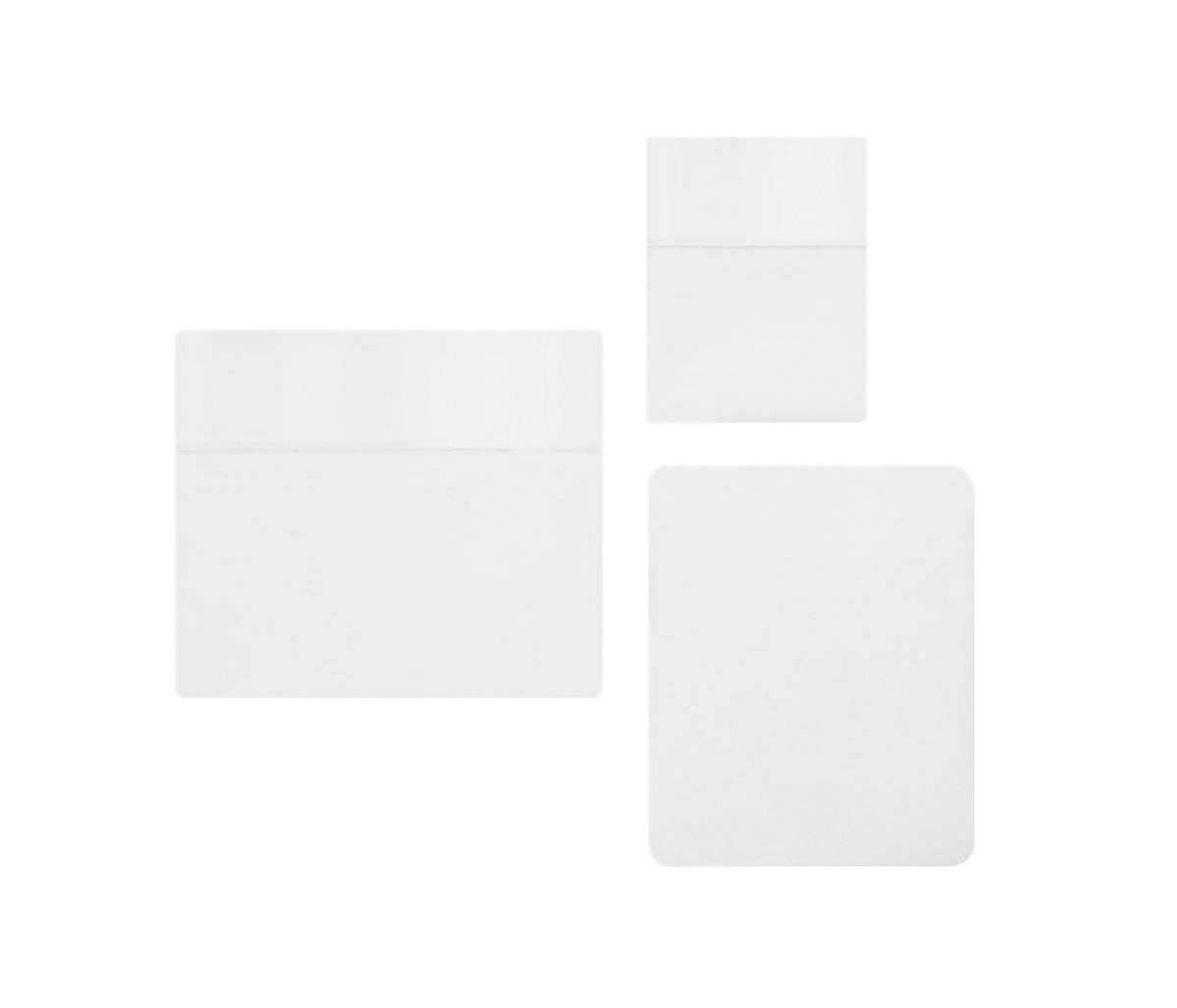 Juego de sábanas de algodón 144 hilos 4 piezas Rainer king size - Blanco