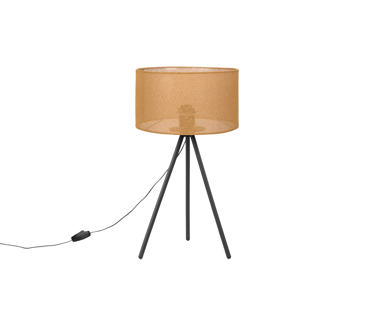 Lámpara tripie de mesa Darel - Café
