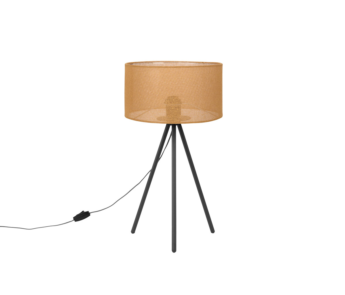 Lámpara tripie de mesa Darel - Café