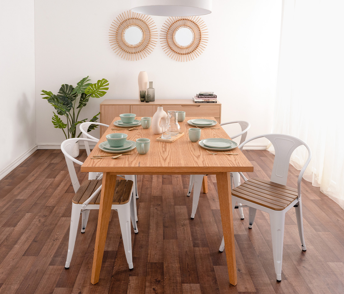 Mesa de comedor Evo 140cm - Encino