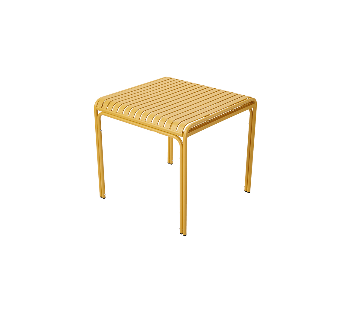 Mesa para exterior Bastos cuadrada - Amarillo