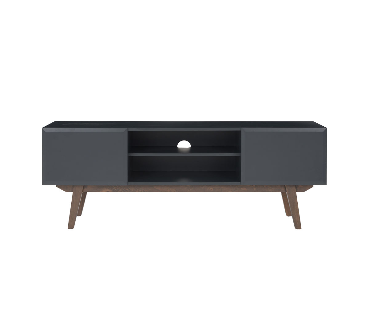Mueble de tv Cuauhtémoc nogal - Gris oscuro