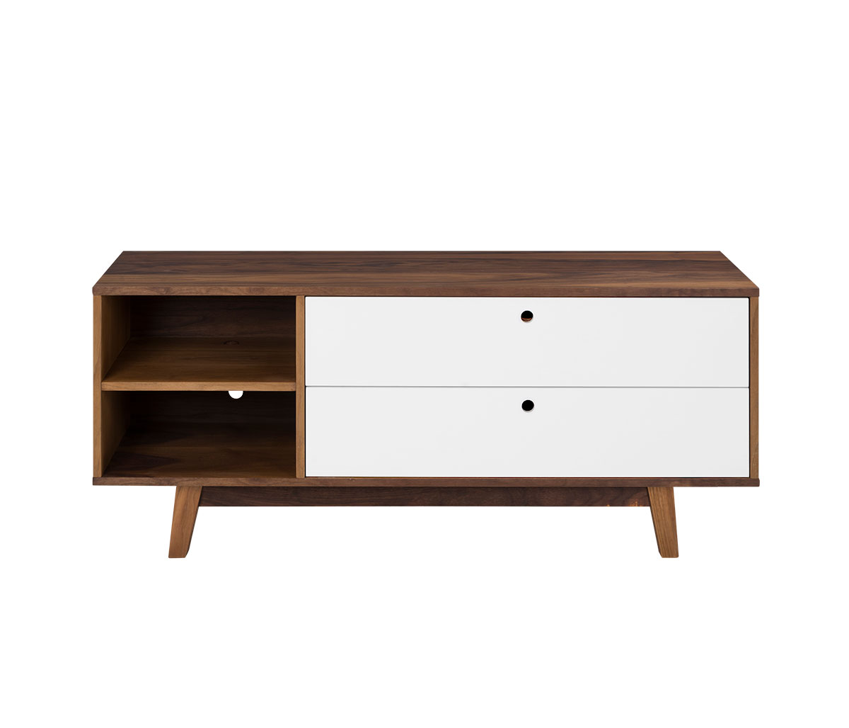 Mueble para tv Evo nogal 120cm - Blanco