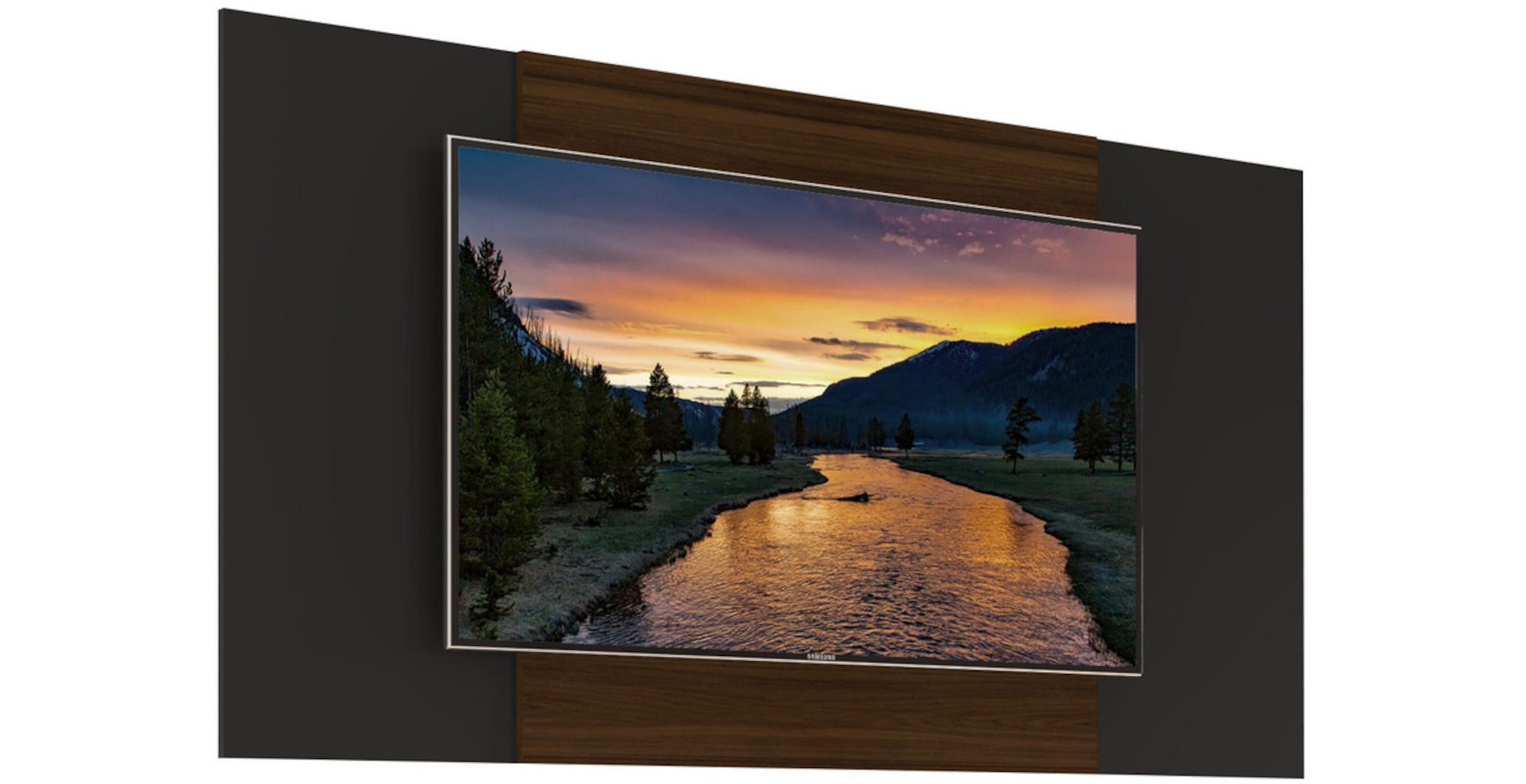 Mueble para tv Guavata nogal - Negro