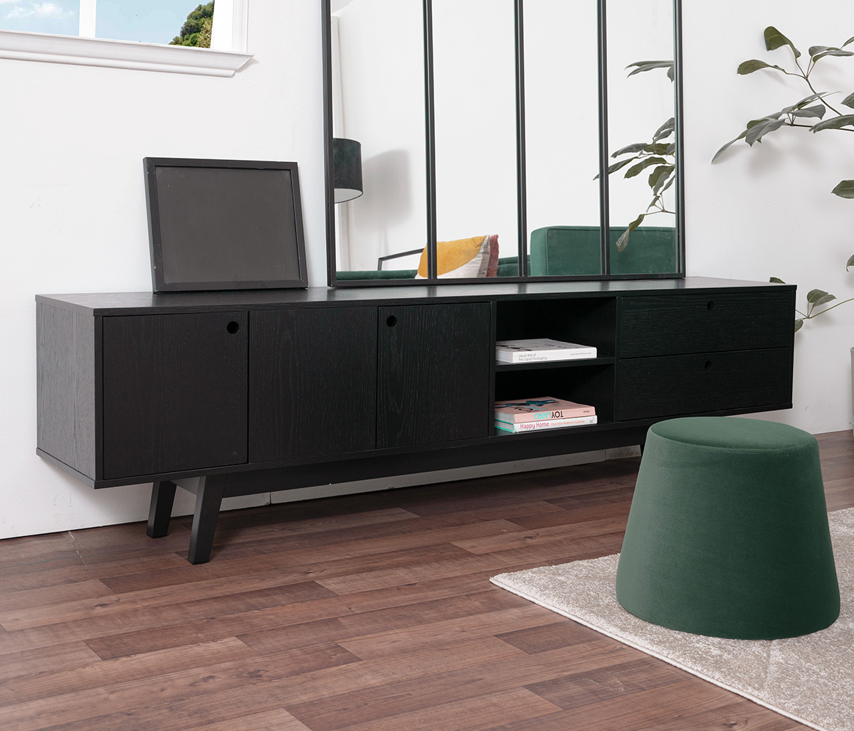 Mueble para tv Evo 200cm - Negro