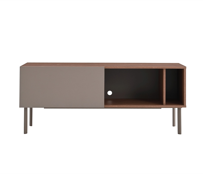 Mueble de tv 120 cm Portales nogal - Gris