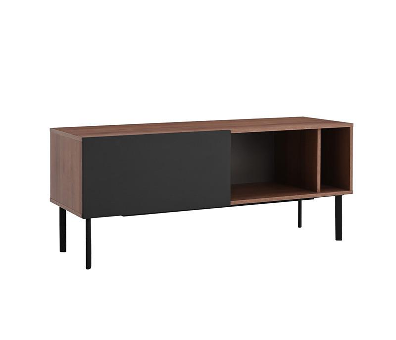 Mueble de tv 120 cm Portales nogal - Negro